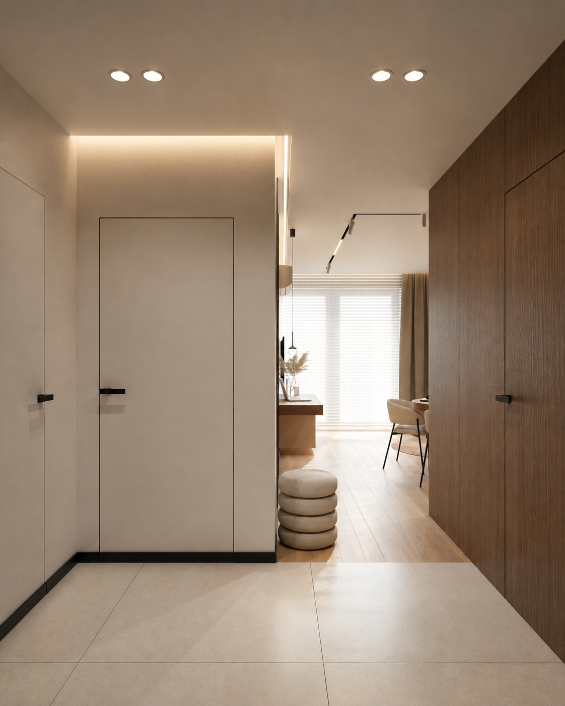 Mieszkanie w stylu modern warm.