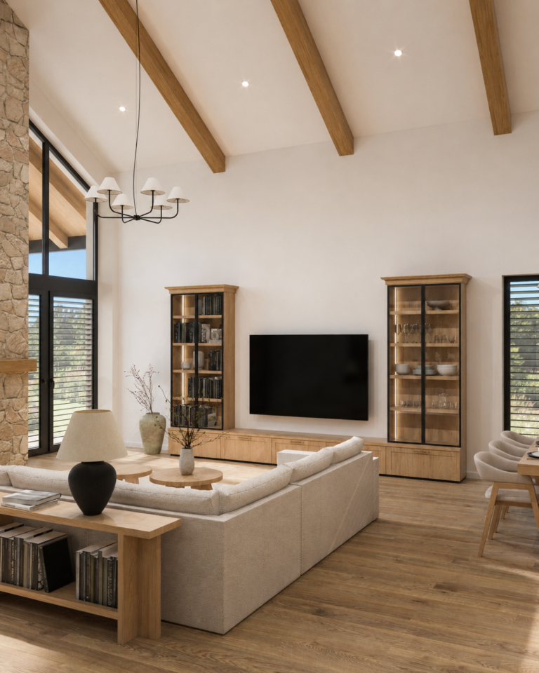 Projekt wnętrza domu w Lublinie – salon | BDWstudio