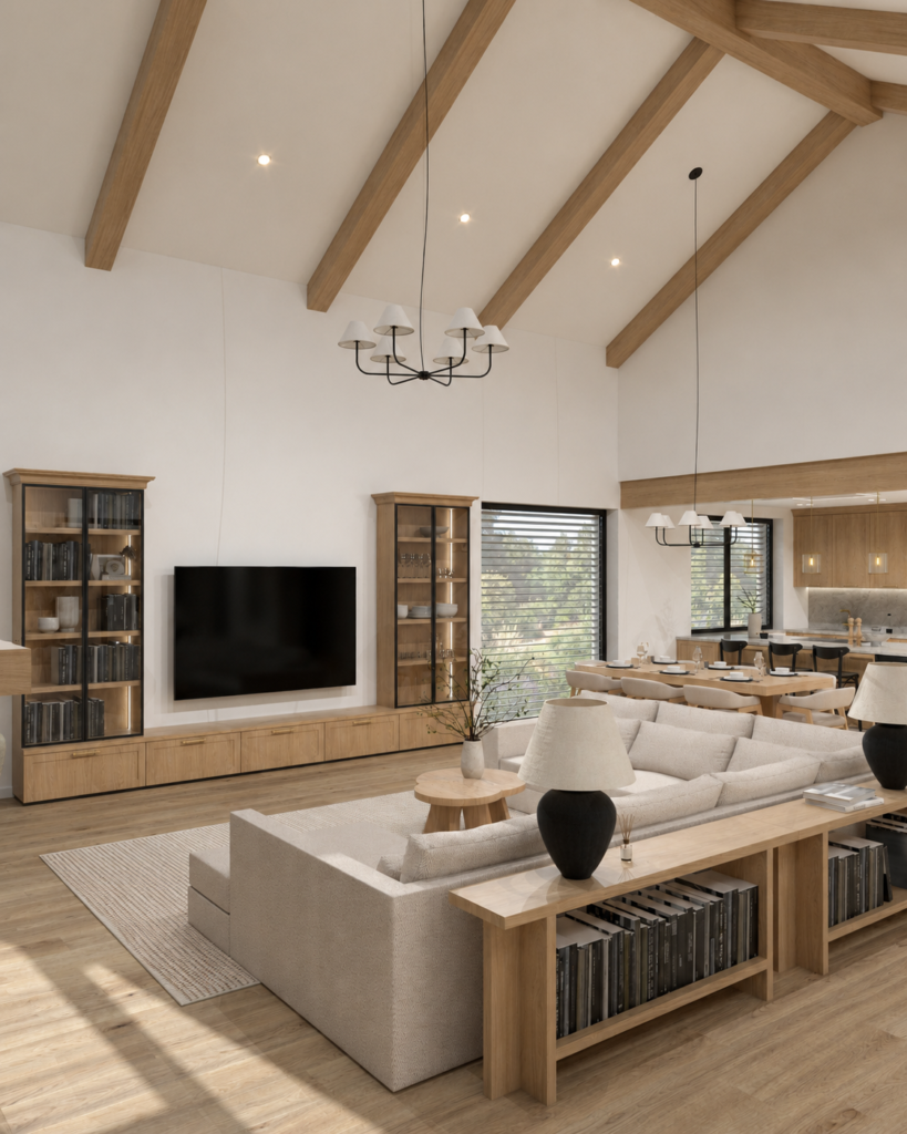 Projekt wnętrza domu w Lublinie – salon | BDWstudio