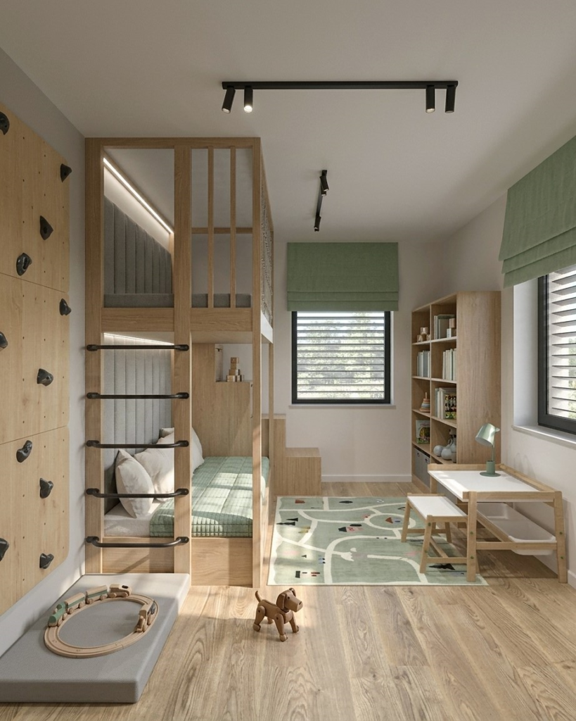 Projekt wnętrza domu w Lublinie – pokój dziecięcy | BDWstudio