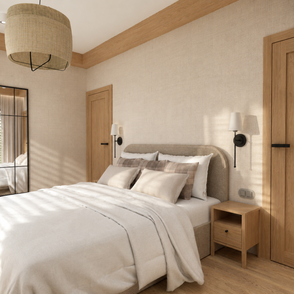 Projekt wnętrza domu w Lublinie – sypialnia | BDWstudio
