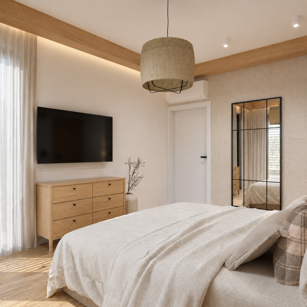 Projekt wnętrza domu w Lublinie – sypialnia | BDWstudio